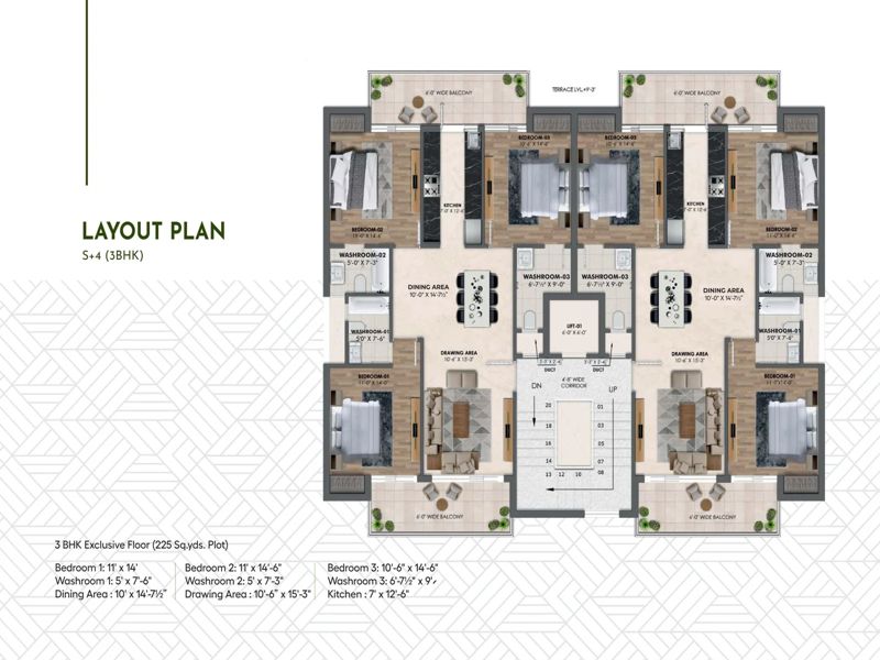 Golden Era Home — 3 BHK Floor Plan thumbnail
