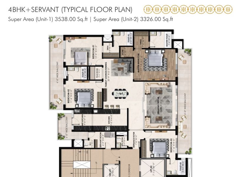 Horizon Belmond — 4 BHK Floor Plan thumbnail