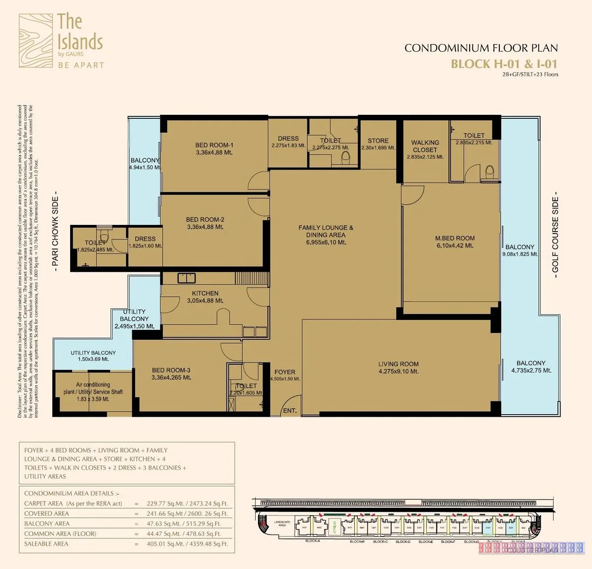 GAURS THE ISLANDS — 3 BHK Floor Plan thumbnail